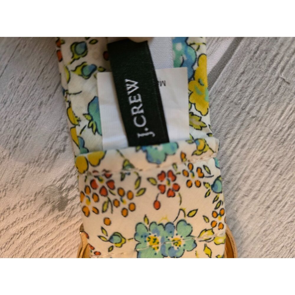 J.Crew Womens Floral Cotton Belt With Gold Circle Buckle S/M New - Picture 5 of 7